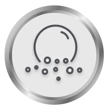 Icon: Bubbles denoting biodegrading